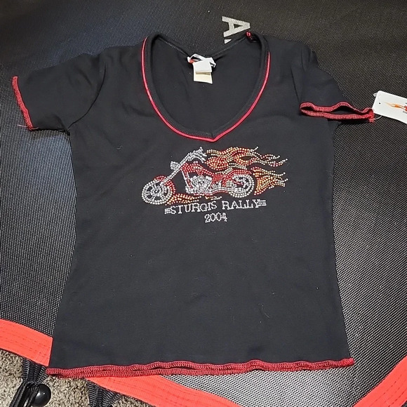 NWT Sturgis Rally 2004 bezzaled tshirt size small womens box#3 - Picture 1 of 6